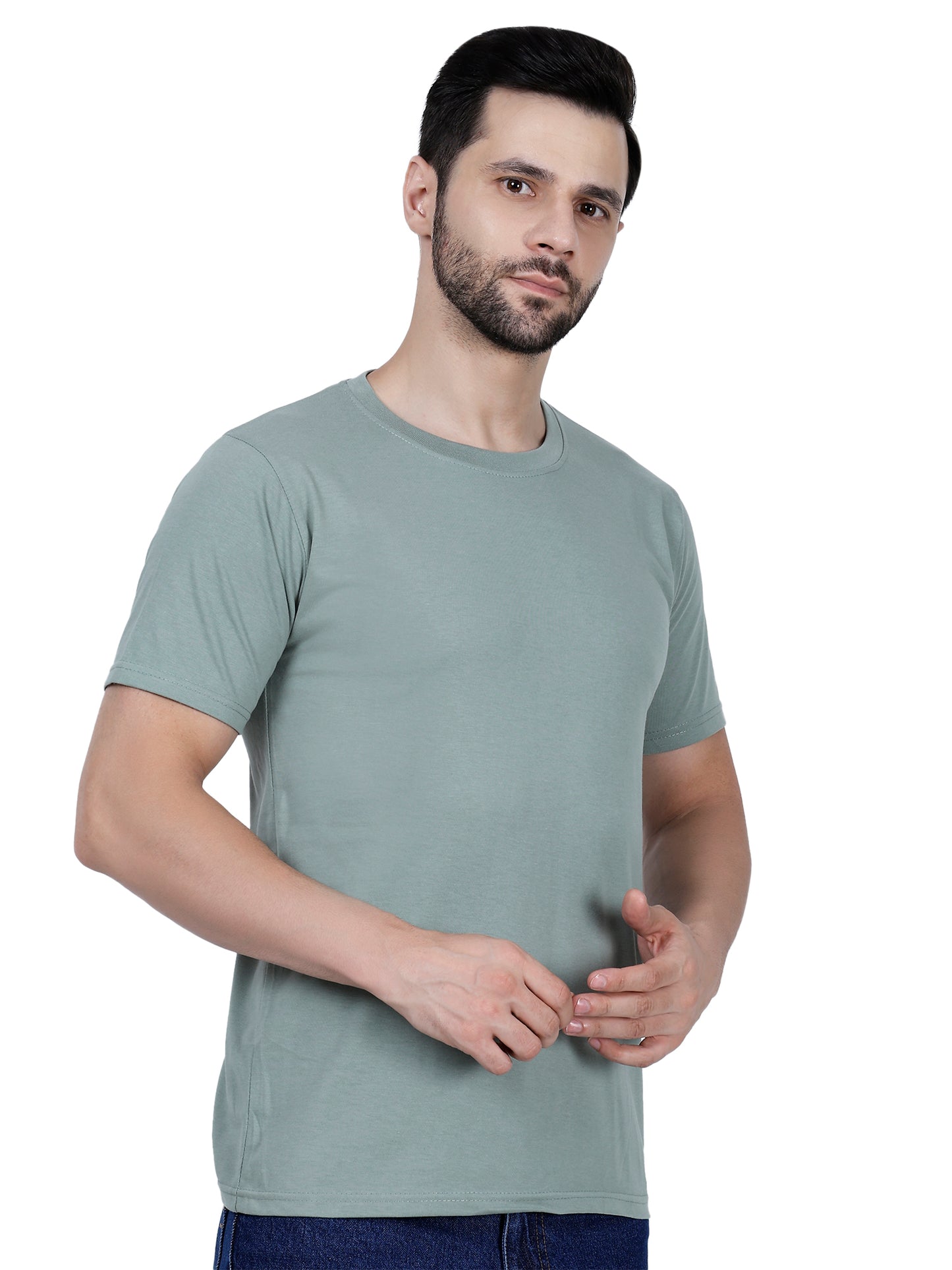 Rising Angel Premium Round Neck T-Shirt โ Green