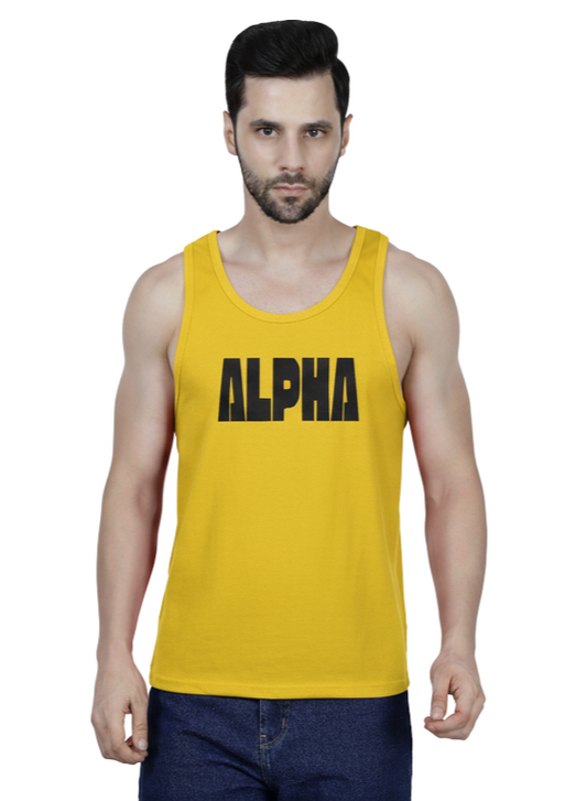 Rising Angel Men’s Gym Vest – Yellow | Activewear Collection
