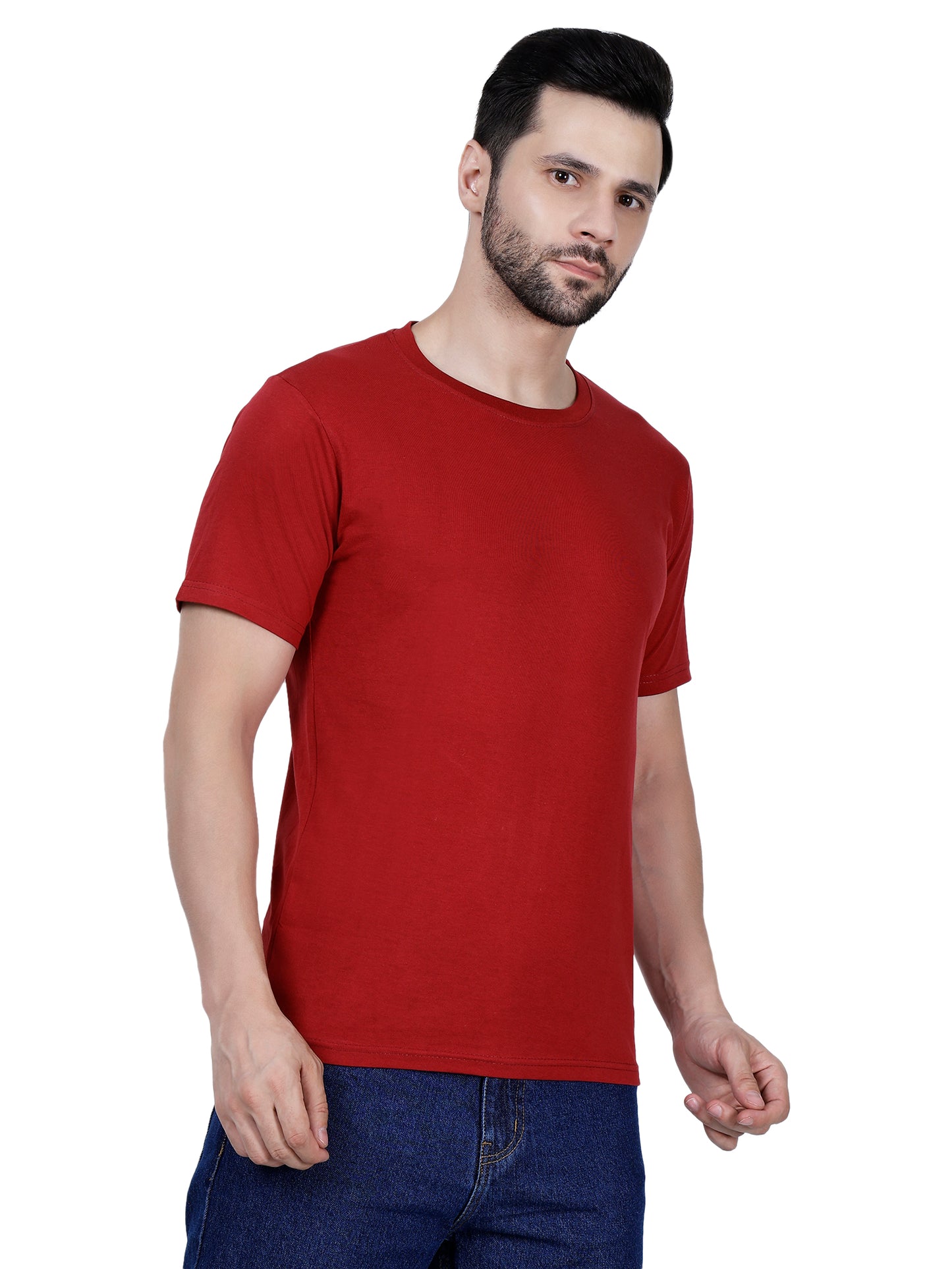 Rising Angel Premium Round Neck T-Shirt – Maroon