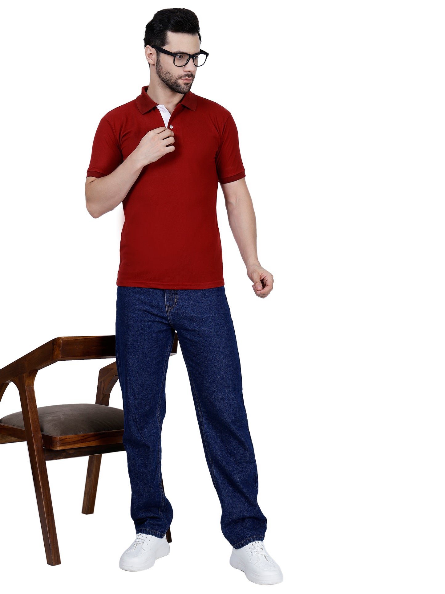 Rising Angel Premium Polo T-Shirt – Maroon