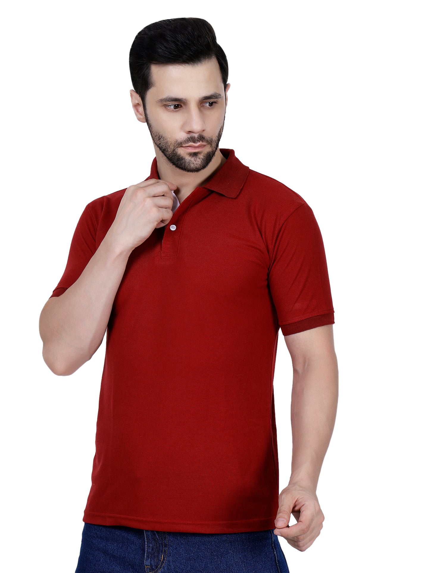 Rising Angel Premium Polo T-Shirt – Maroon