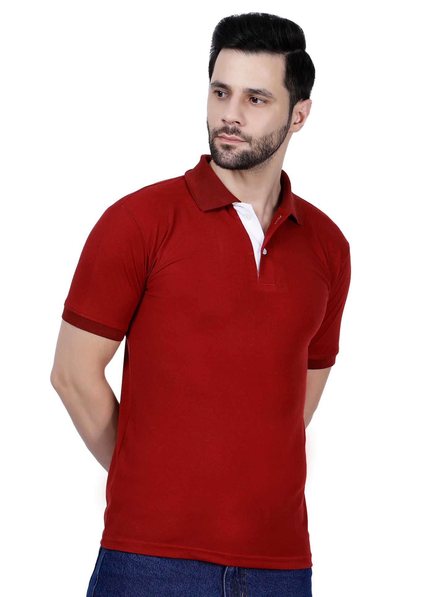 Rising Angel Premium Polo T-Shirt – Maroon