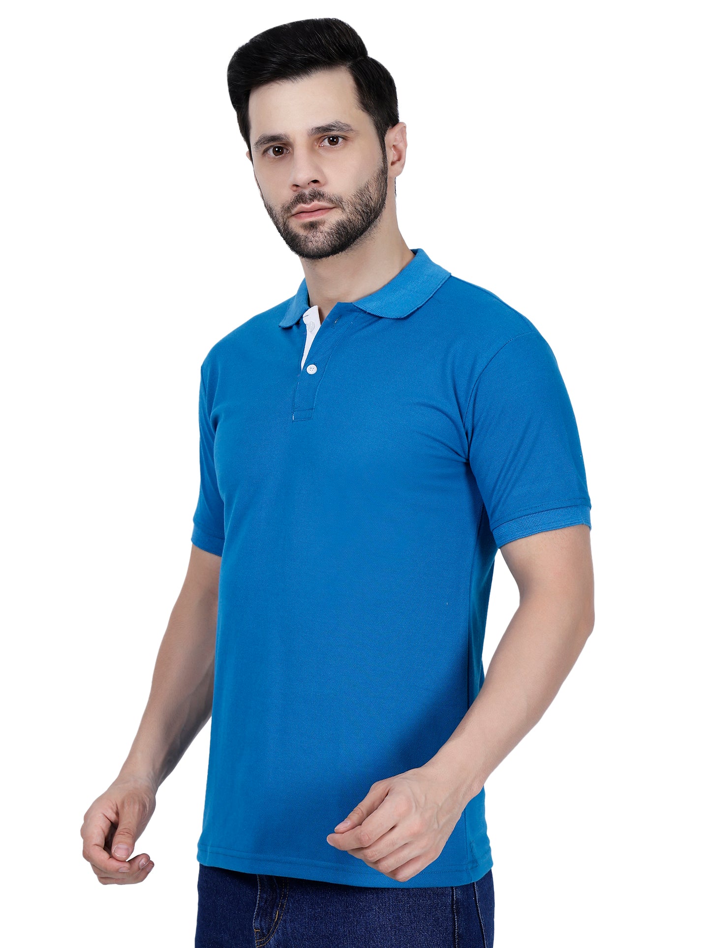 Rising Angel Premium Polo T-Shirt – Blue