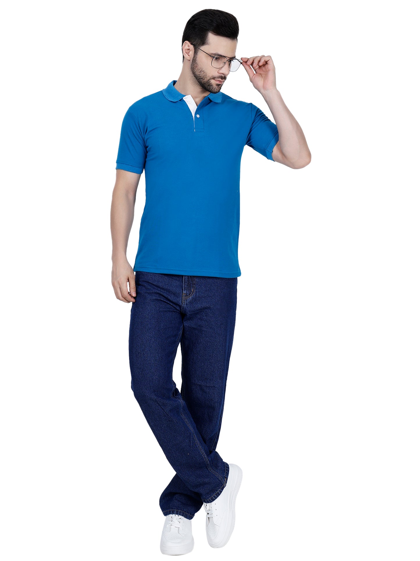Rising Angel Premium Polo T-Shirt – Blue