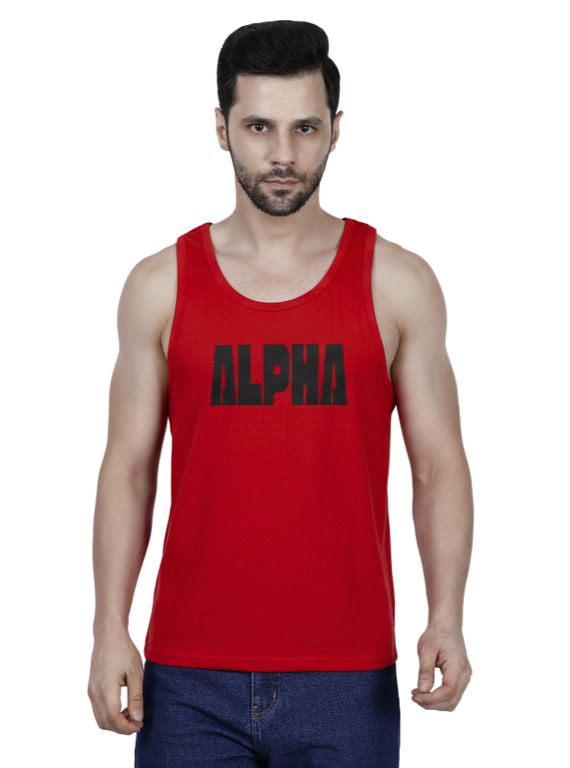 Rising Angel Men’s Gym Vest – Red | Activewear Collection